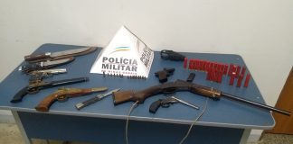 Grande quantidade de armas é apreendida em Juatuba