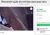 Mateus-lemense faz vaquinha online para reconstruir casa que desabou
