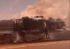 Caminhão pega fogo na BR-262 em Juatuba e interdita rodovia por três horas