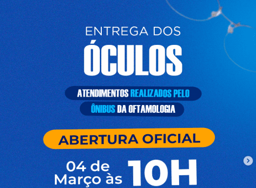 Prefeitura divulga cronograma para entrega de óculos em Juatuba