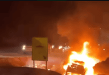 Carro pega fogo na região do Braúnas e provoca congestionamento